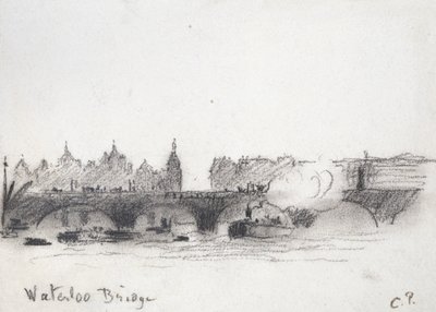 Study of Waterloo Bridge by Camille Jacob Pissarro